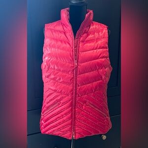 Talbots Vibrant Red Quilted Vest / Size L
